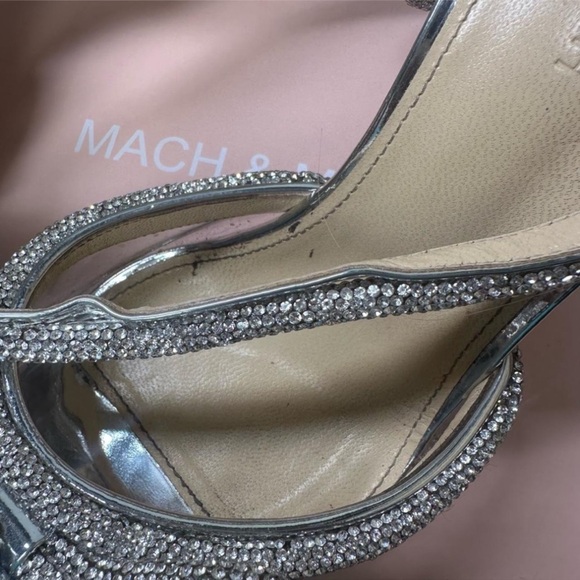 MACH & MACH Strass Double Bow Clear Ankle-Strap Pumps - Picture 4 of 7